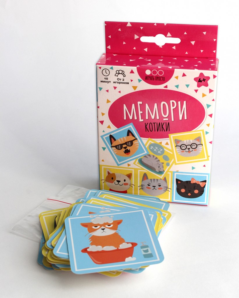 Настольная игра MURAVEY GAMES ТК001 Мемори Котики